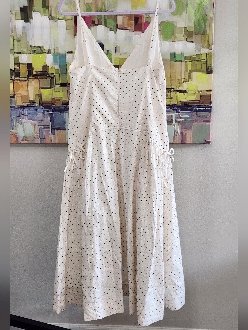 Free People Julep Polka Dot Midi Dress Vintage Combo SZ‎ L - Picture 9 of 14